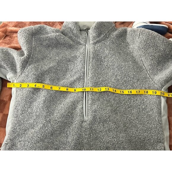 Lululemon Tundra Trek Jacket Mens Large 1/2 Zip Wool Blend Pullover Gray Sweater - Picture 12 of 13